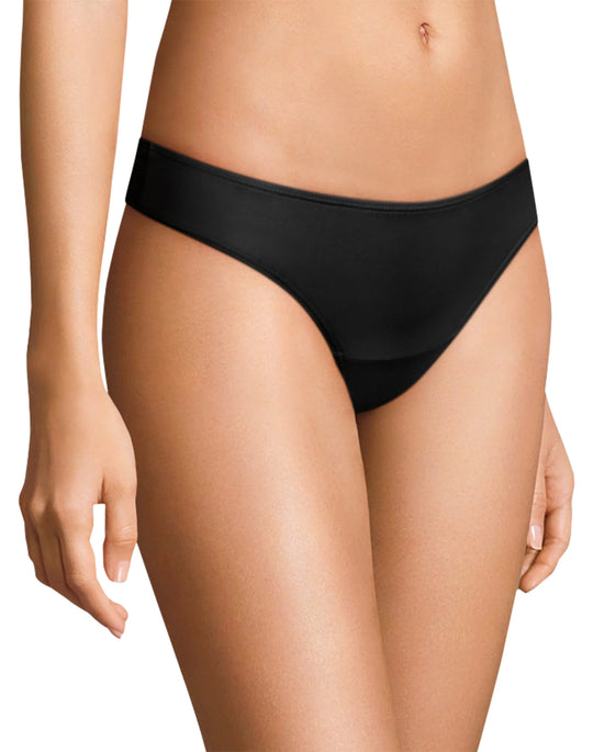 Hanes Womens Recycled Microfiber Thong 3-Pack