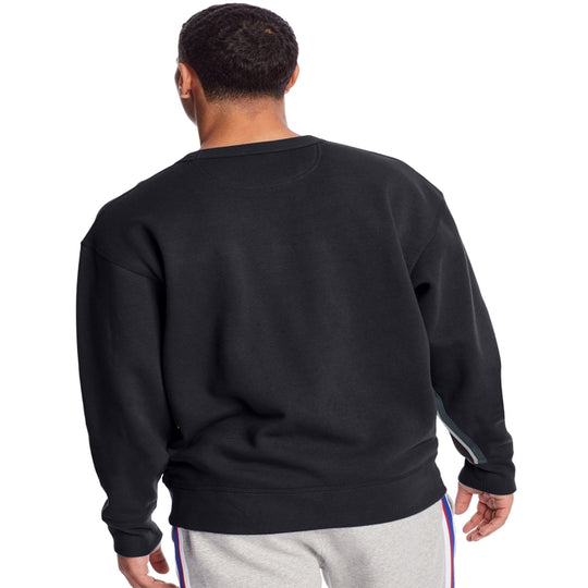 Champion Mens Powerblend Fleece Crew With Taping