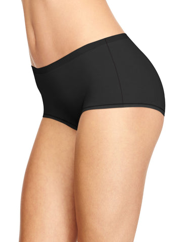 Hanes Womens Cotton Stretch 3-Pack No Show Boyshorts