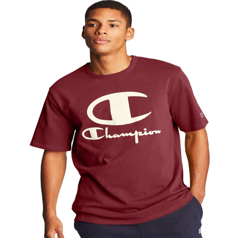 Champion Life Mens Short Sleeve Heritage Tee, S, Black