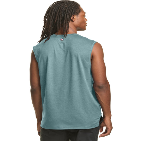 Champion Mens Sport Muscle Tee, L, Railroad Grey Heather
