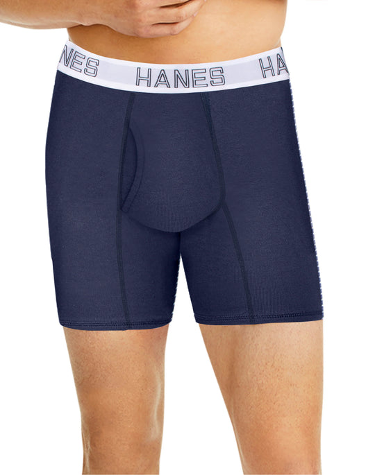 Hanes Mens Ultimate Comfort Flex Fit Cotton/Modal Boxer Briefs Assorted 3-Pack