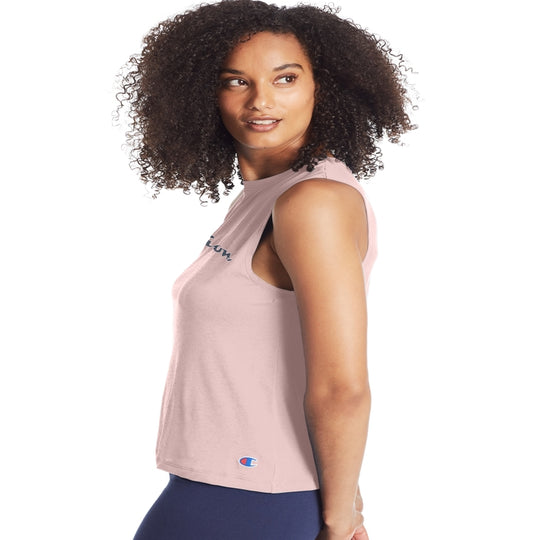 Champion Womens Sport Muscle Tank, L, Hush Pink