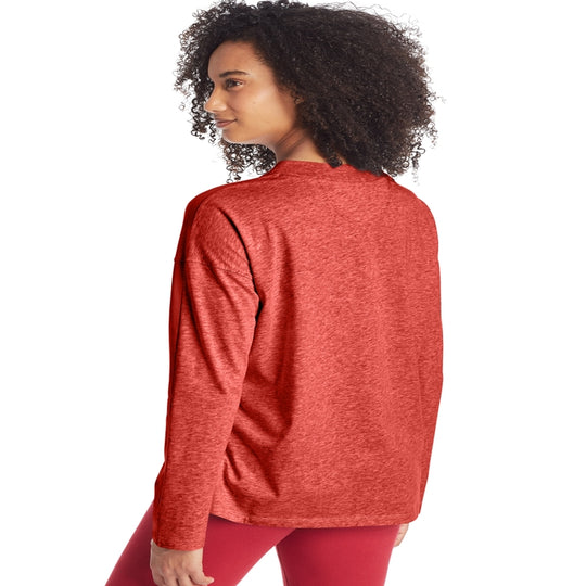 Champion Womens Campus Long-Sleeve Mock Neck, L, Athletic Navy