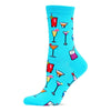 Hot Sox Womens Originals Tropical Drinks Trouser Sock