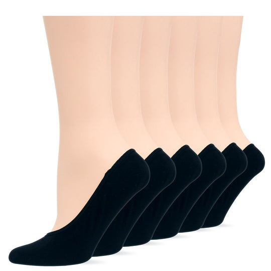 Hot Sox Womens Originals Solid 6 Pack Footliner Socks