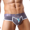 Laamei Cotton Mens Underwear Boxers Solid Underwear Male Boxer Breathable Transparent Underwear Mens Pouch Zipper Underpants