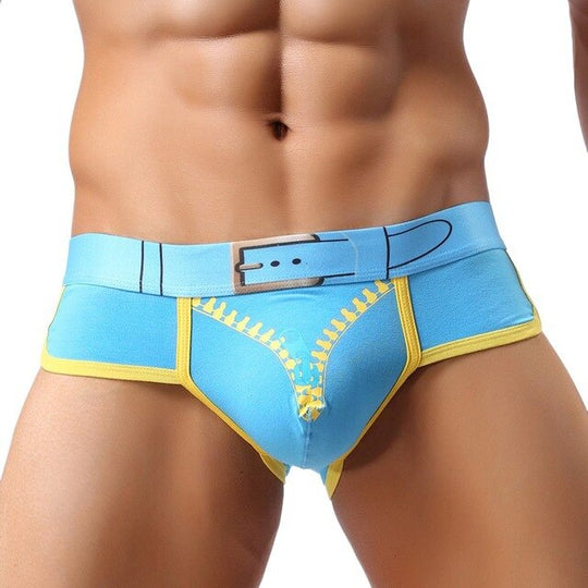 Laamei Cotton Mens Underwear Boxers Solid Underwear Male Boxer Breathable Transparent Underwear Mens Pouch Zipper Underpants