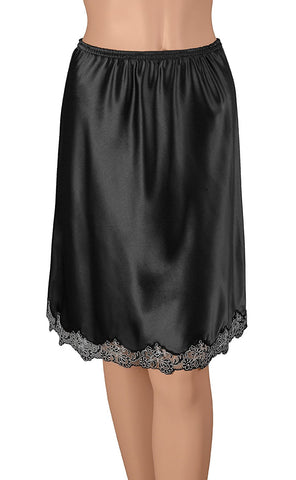 Gemsli Womens Cosi Italian Half Slip with Exclusive Lace, Cling Free