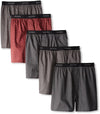 Hanes Men's Classics 5 Pack Printed Woven Exposed Waistband Boxer