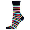 Hot Sox Womens Originals Thin Multi Stripe Trouser Sock