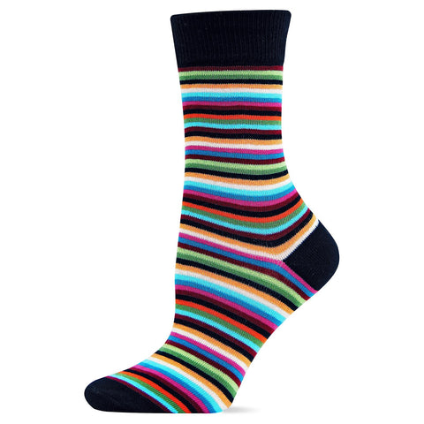 Hot Sox Womens Originals Thin Multi Stripe Trouser Sock