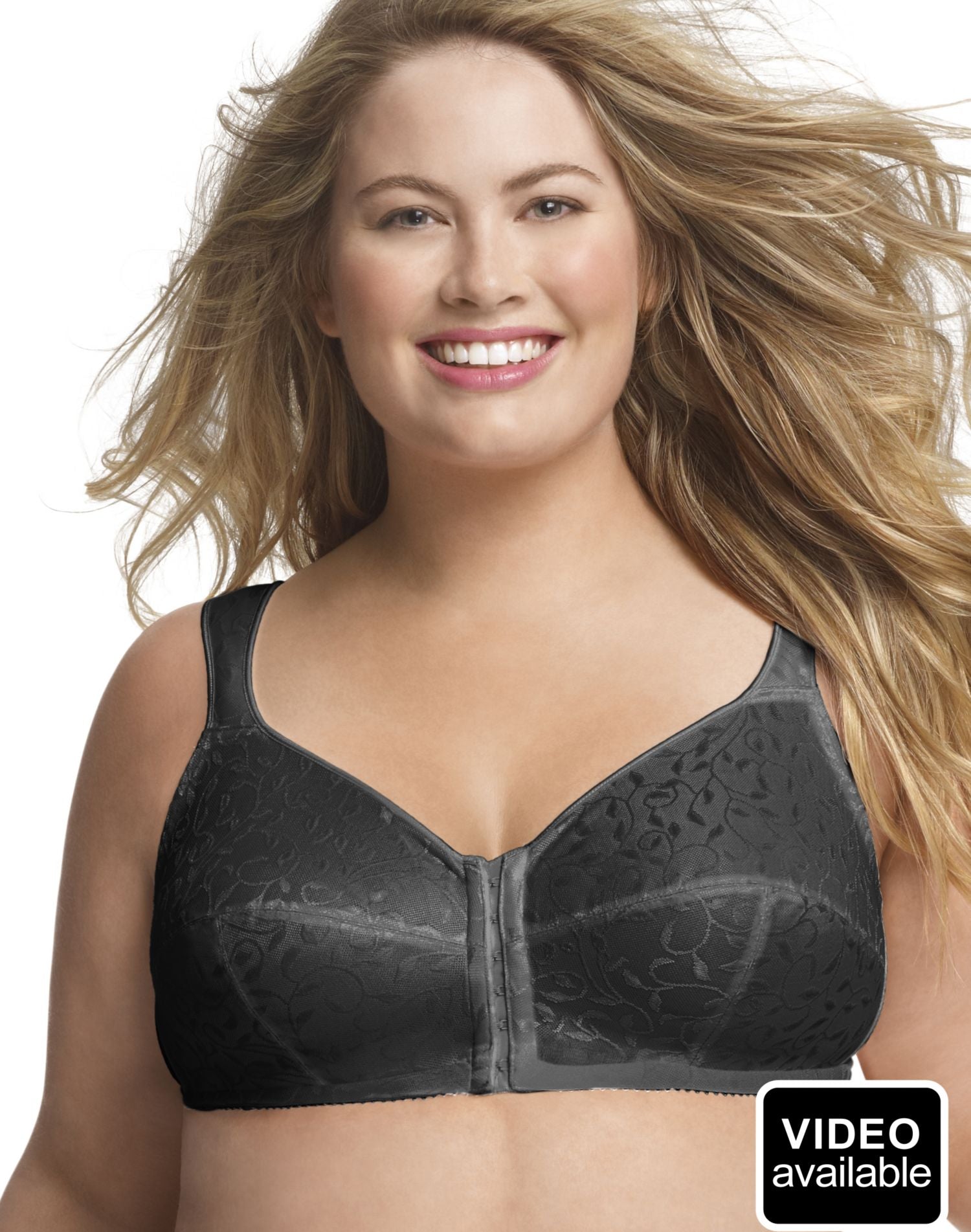 840b4 Just My Size 1107 Front Close Wirefree Bra 40d Beige for