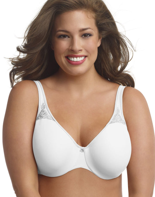 Bali Women's Passion for Comfort Seamless Minimizer Underwire Bra 3385 -  White 40DD