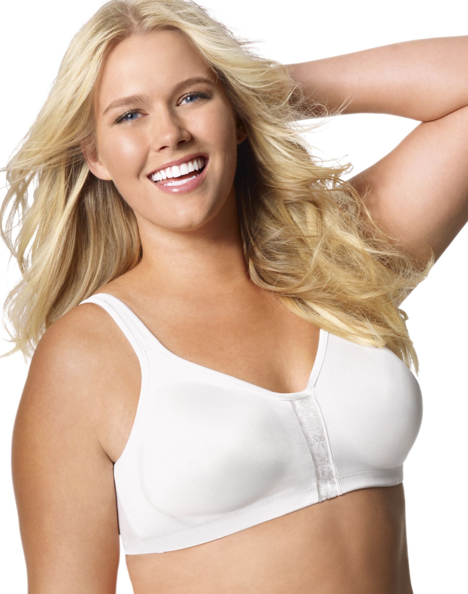 Just My Size JMS Easy-On Front Close Wirefree Bra 
