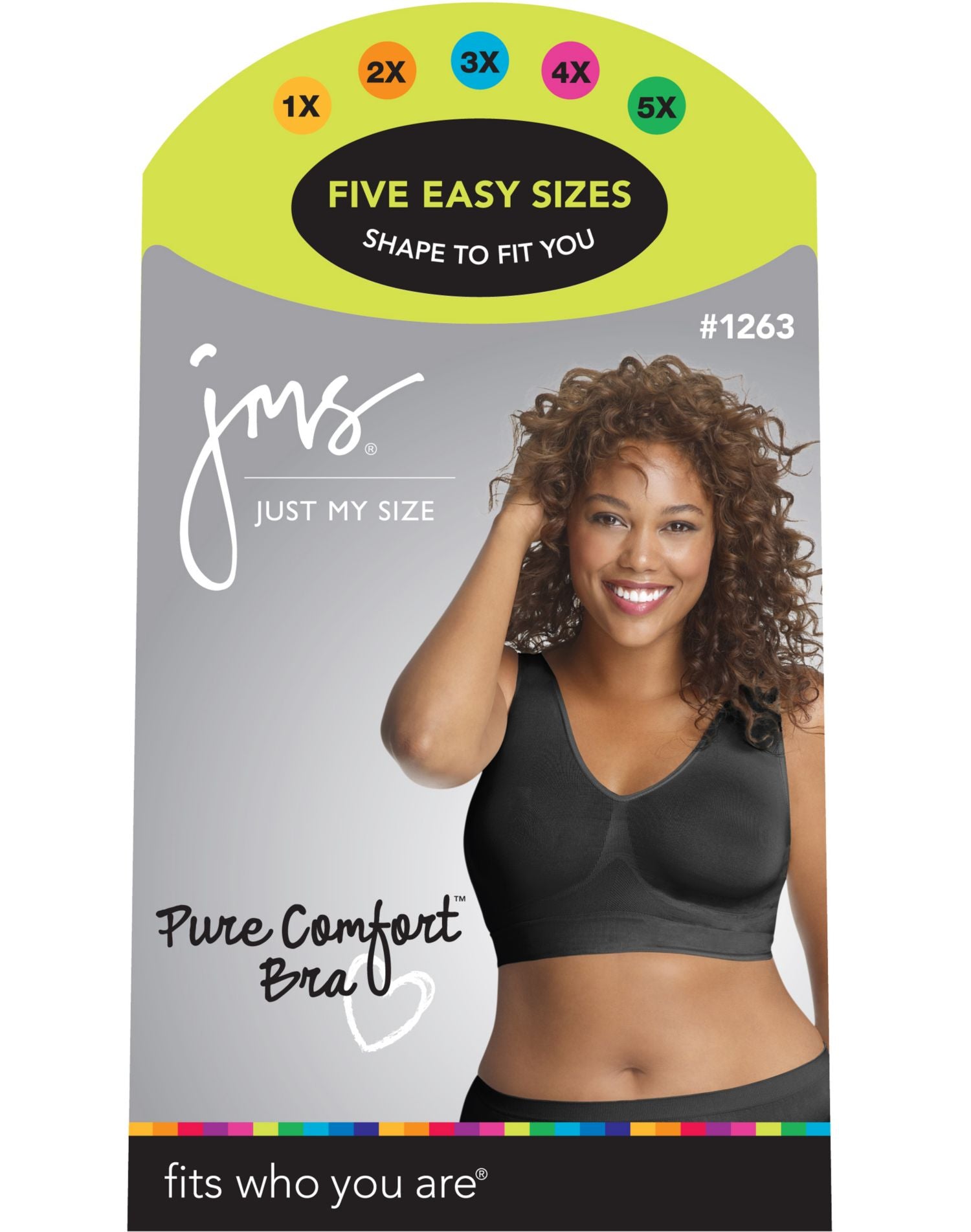 1263 - Just My Size Women's Pure Comfort Seamless Wirefree Bra