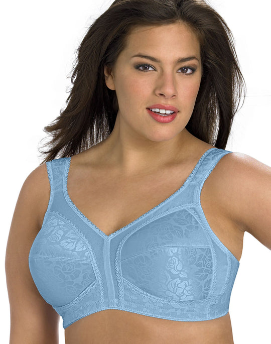 18 Hour 4693 Original Comfort Strap Wirefree Bra, Sailor Blue - Size  44C 