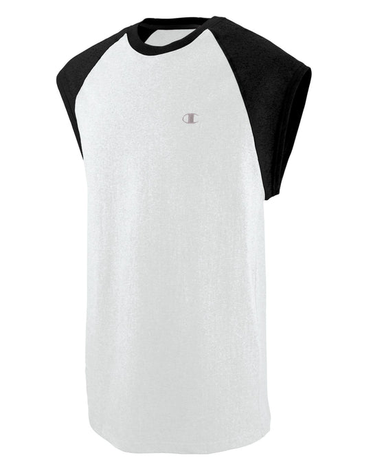 Champion Cotton Jersey Raglan Cap-Sleeve Mens T Shirt