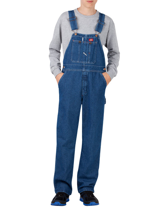 Dickies Kids Denim Bib Overalls, Sizes 8-20