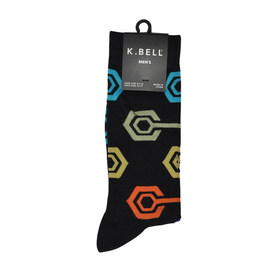 K. Bell Men`s Graphic Crew Socks