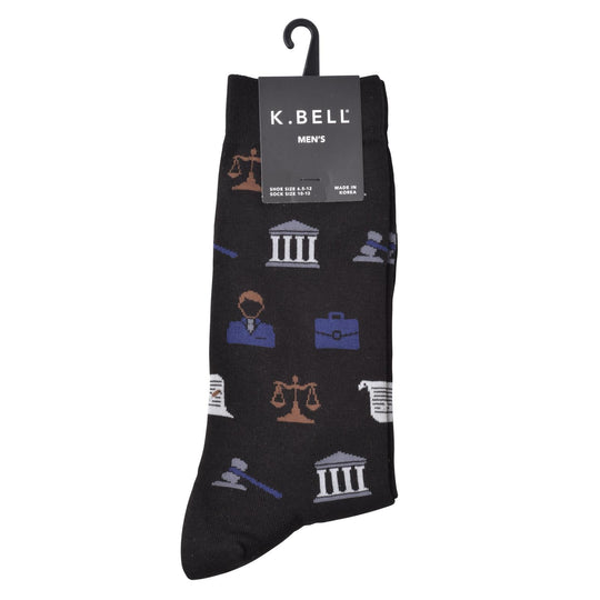 K. Bell Men`s Cotton Blend Crew Socks