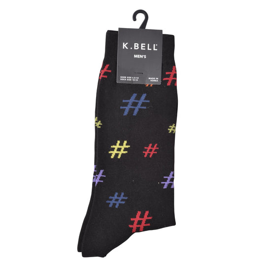 K. Bell Men`s Cotton Blend Crew Socks
