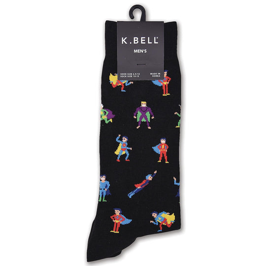 K. Bell Men`s Pima Cotton Novelty Crew Socks