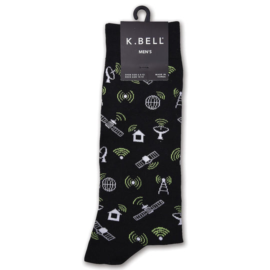 K. Bell Men`s Pima Cotton Novelty Crew Socks