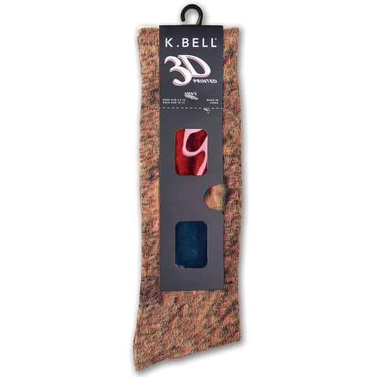 K. Bell Men`s 3D Graphic Crew Socks