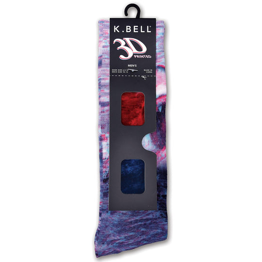 K. Bell Men`s 3D Graphic Crew Socks