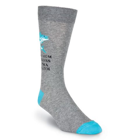 K. Bell Mens Im a Catch Crew Socks