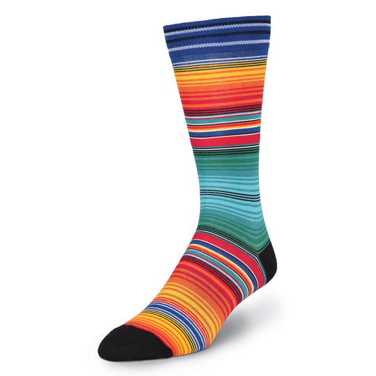 K. Bell Mens Sarape Crew Socks