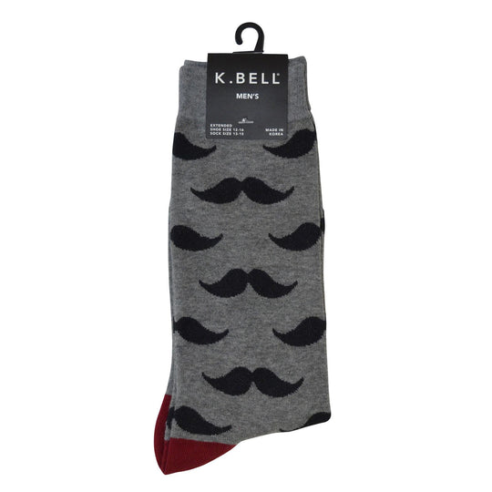 K. Bell Men`s Crew Socks - Extended Sizes Available