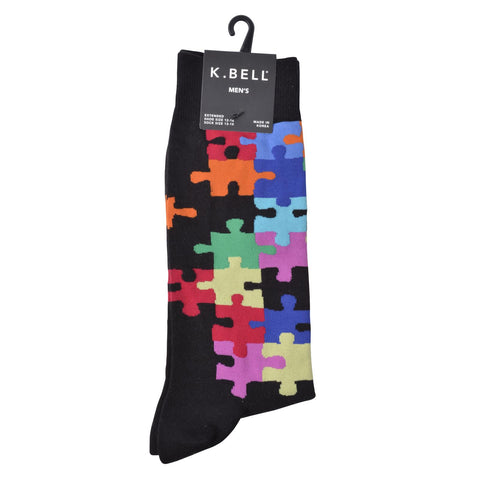 K. Bell Men`s Crew Socks - Extended Sizes Available