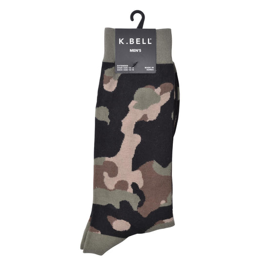 K. Bell Men`s Crew Socks - Extended Sizes Available