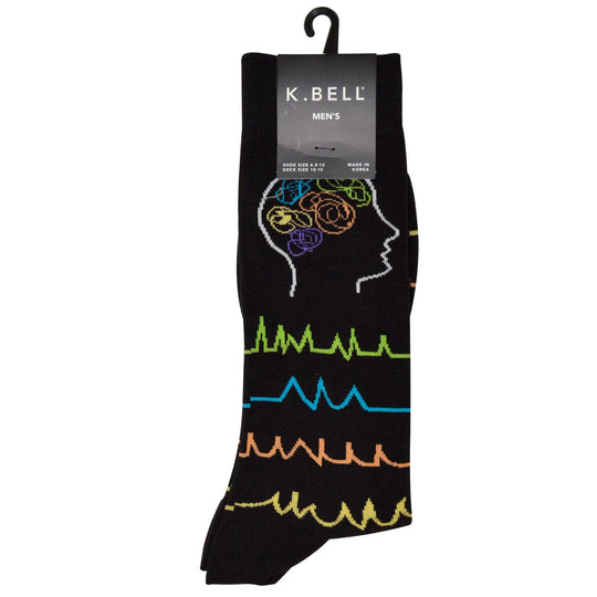 K. Bell Men`s Crew Socks - Extended Sizes Available