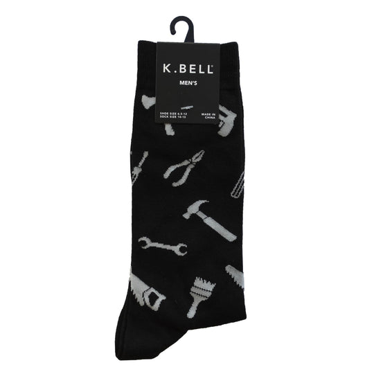 K. Bell Men`s Crew Socks - Extended Sizes Available