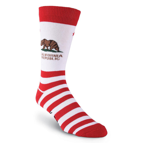 K. Bell Mens CA Republic Crew Socks - Made in America