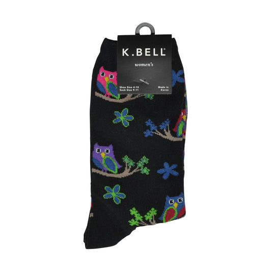 K. Bell Womens Cotton Blend Novelty Crew Socks