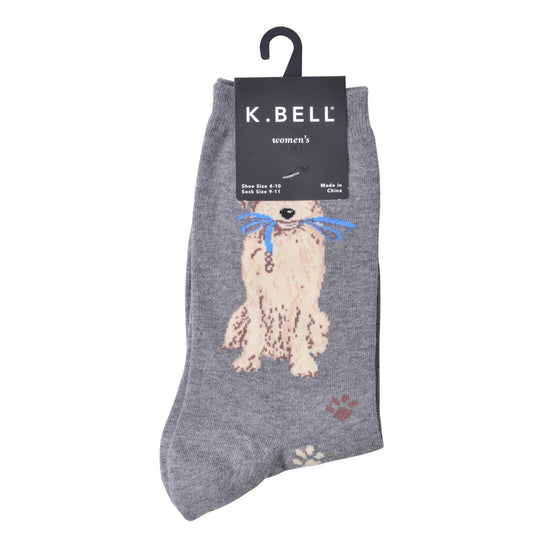 K. Bell Womens Cotton Blend Novelty Crew Socks