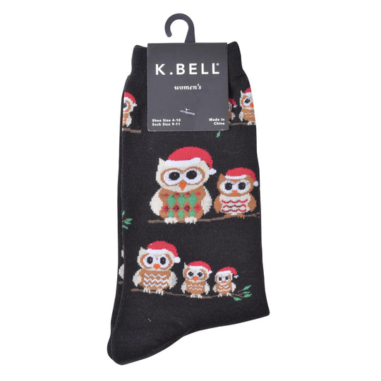 K. Bell Womens Cotton Blend Novelty Crew Socks