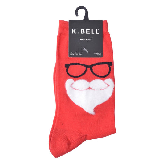 K. Bell Womens Cotton Blend Novelty Crew Socks