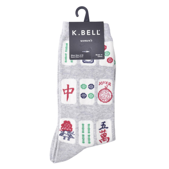 K. Bell Womens Cotton Blend Novelty Crew Socks
