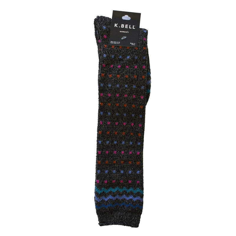 K. Bell Womens Soft & Dreamy Zig Zag Stripes Knee High Socks