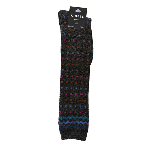 K. Bell Womens Soft & Dreamy Zig Zag Stripes Knee High Socks
