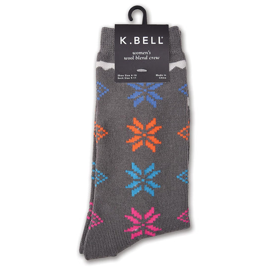 K. Bell Womens Wool Crew Socks