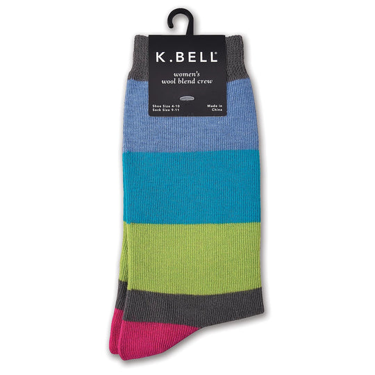 K. Bell Womens Wool Crew Socks