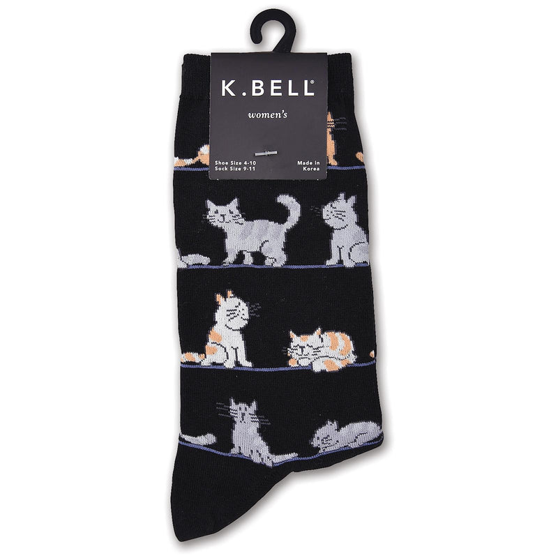 K. Bell Womens Cotton Blend Crew Socks