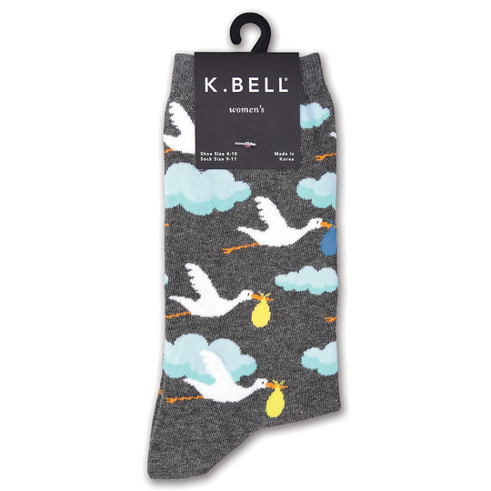 K. Bell Womens Cotton Blend Crew Socks