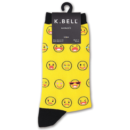K. Bell Womens Cotton Blend Crew Socks